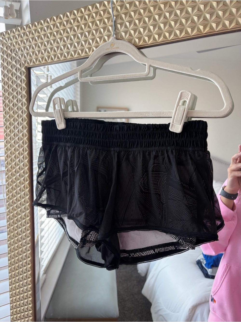 LULULEMON VINTAGE Black Layered Mesh Athletic Shorts